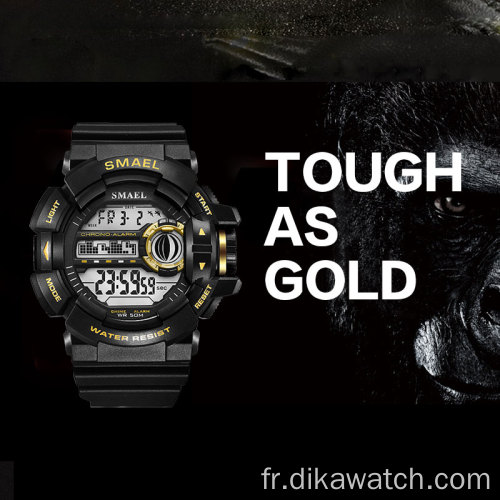 SMAEL Hommes Sports Militaires Compte À Rebours Montres Homme LED